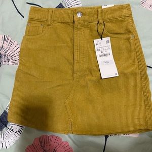 Zara corduroy mini skirt